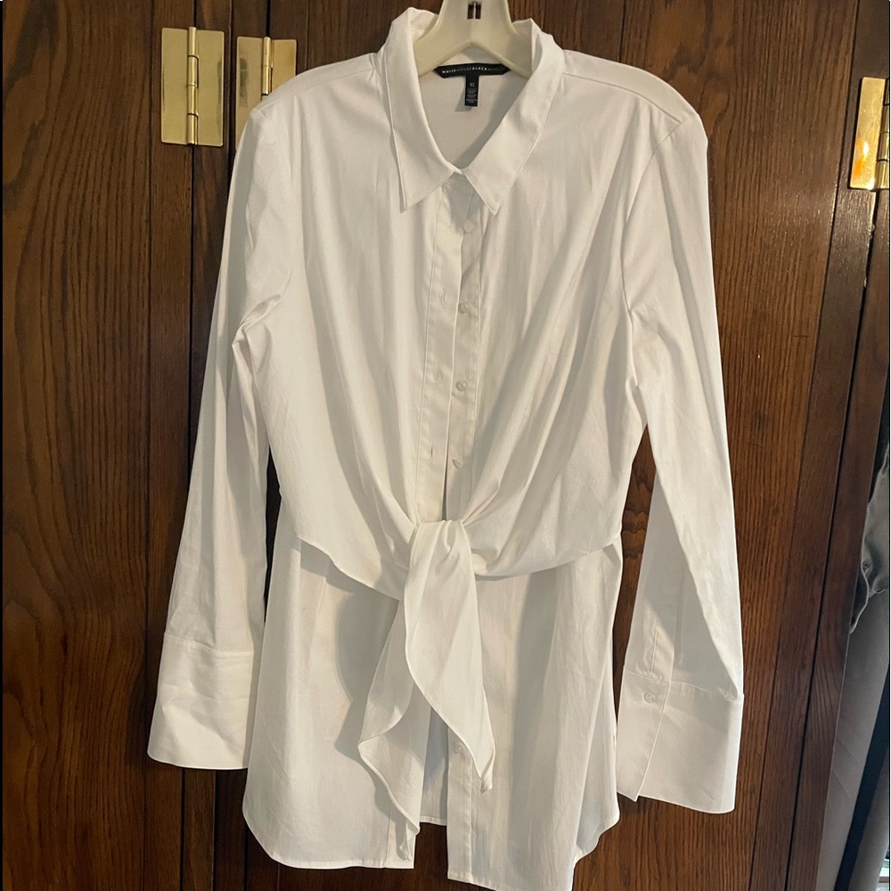 White House Black Market white top. Longer style.